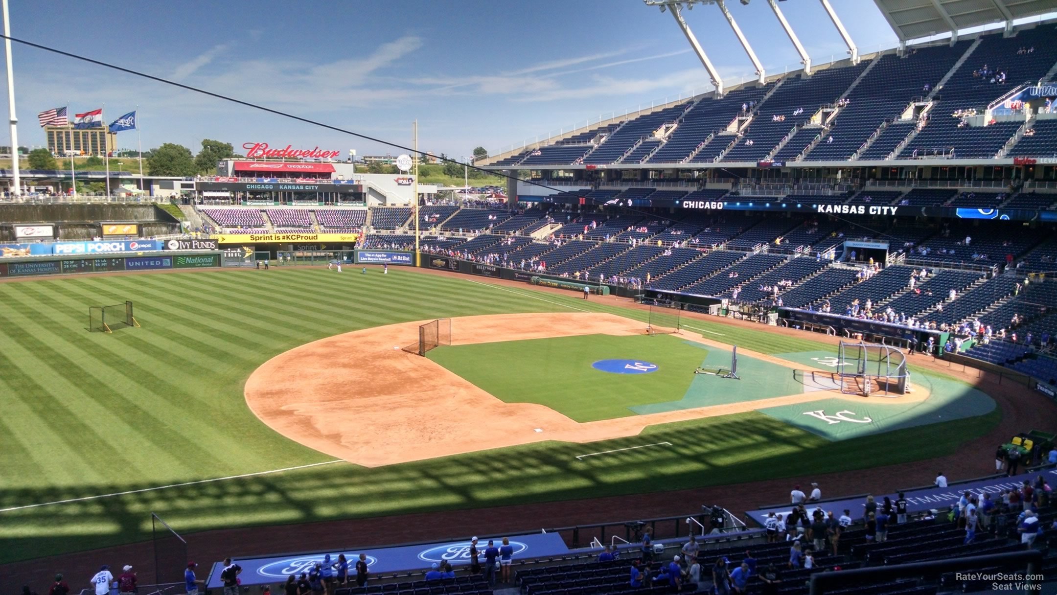 section 304, row g seat view  - kauffman stadium