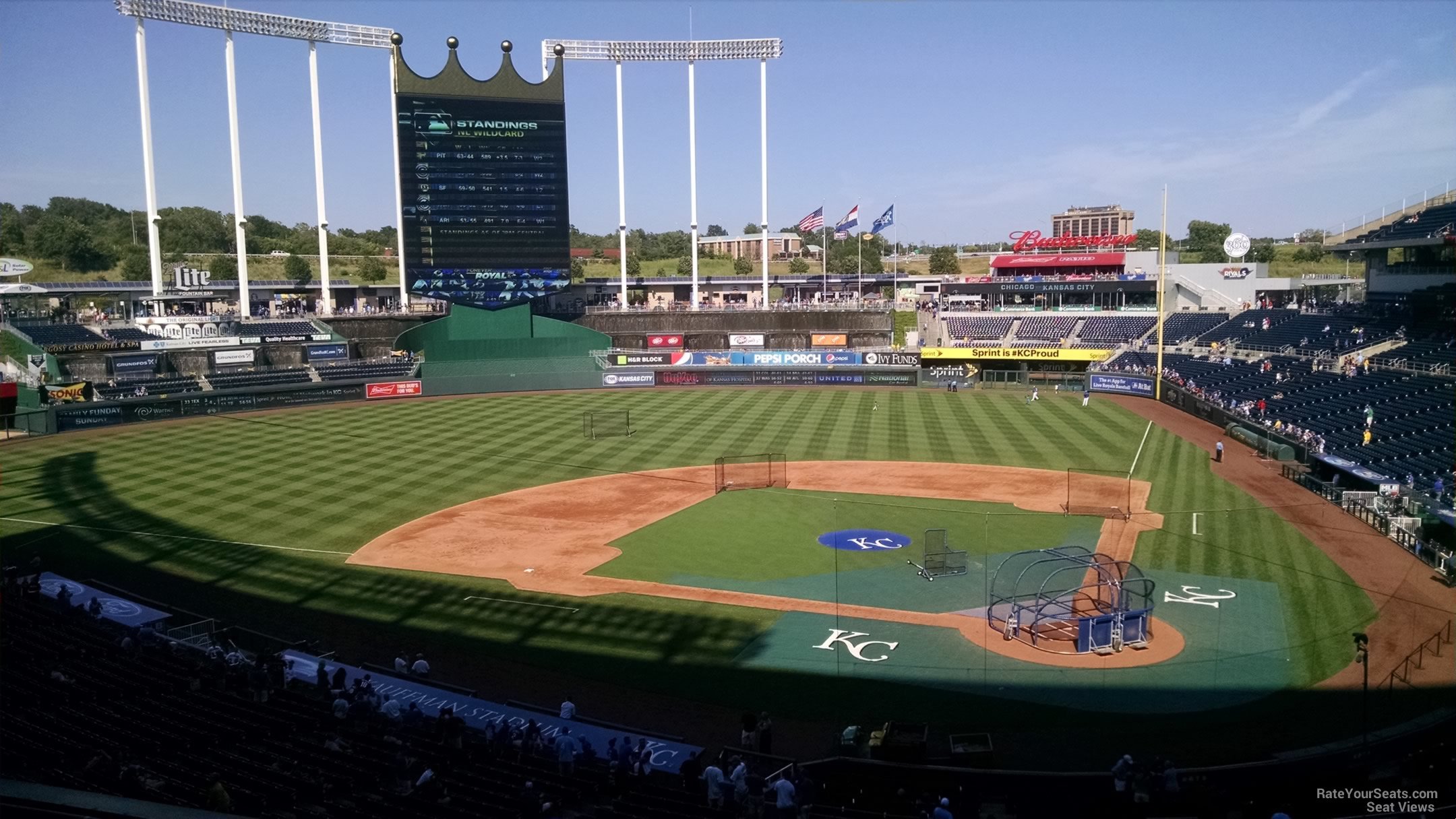 section 311, row g seat view  - kauffman stadium
