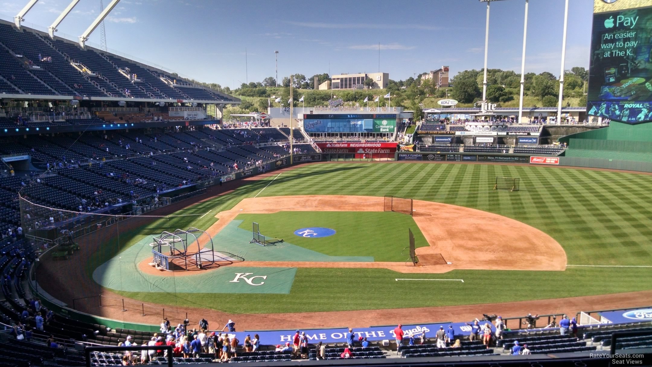 section 315, row g seat view  - kauffman stadium