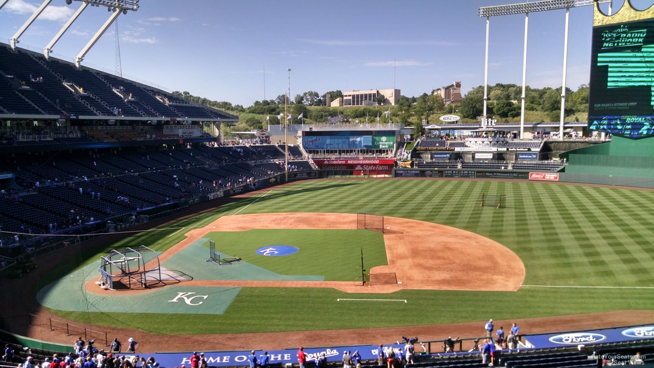 section 316, row g seat view  - kauffman stadium
