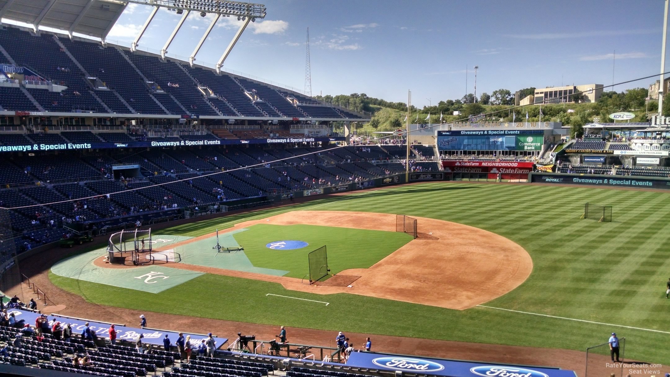 section 319, row g seat view  - kauffman stadium