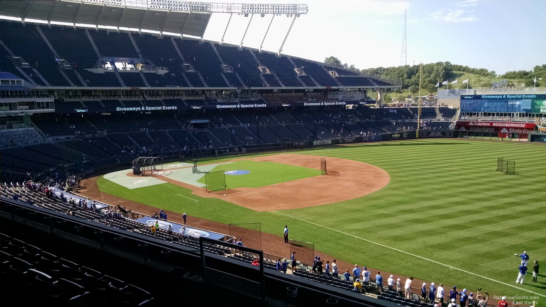 section 323, row g seat view  - kauffman stadium