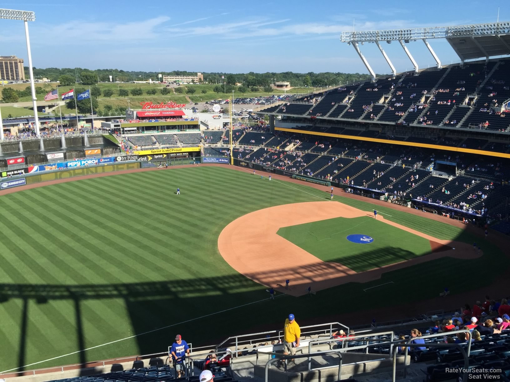section 405, row hh seat view  - kauffman stadium