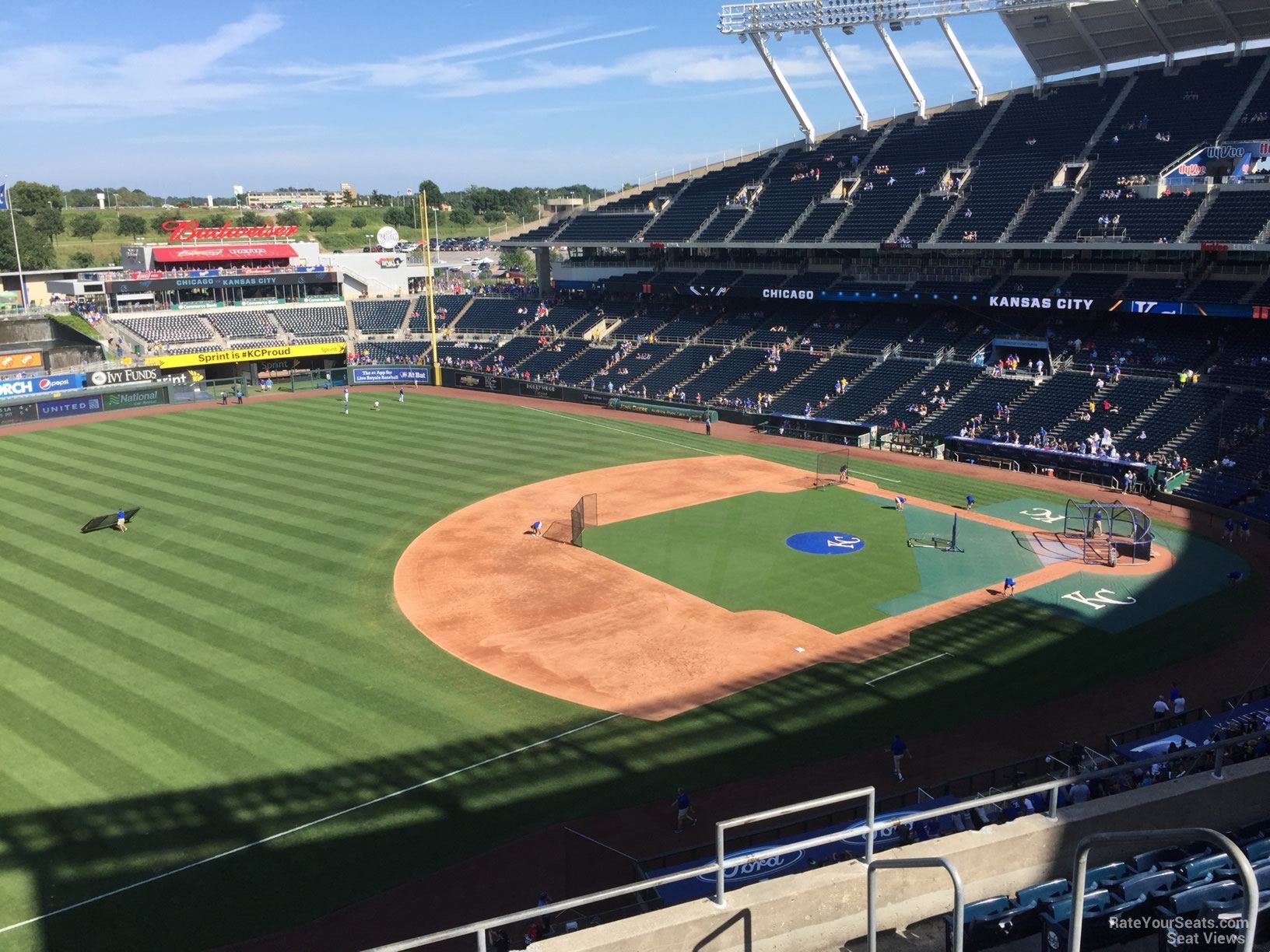 section 406, row h seat view  - kauffman stadium