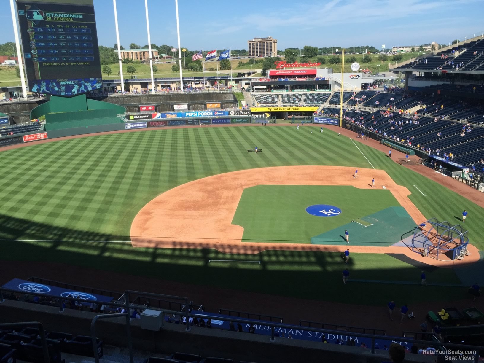 section 412, row h seat view  - kauffman stadium