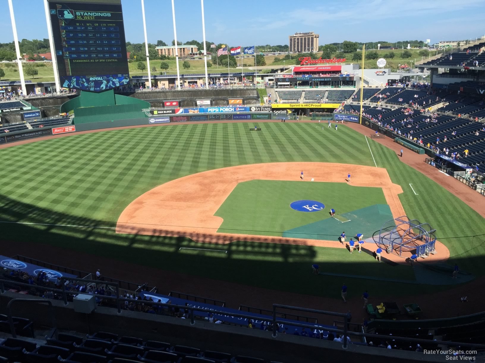 section 413, row h seat view  - kauffman stadium