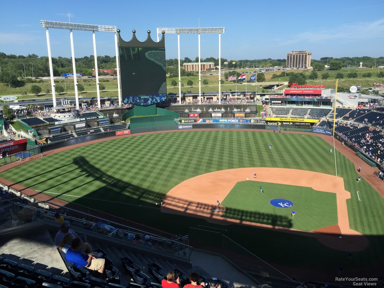 section 413, row hh seat view  - kauffman stadium