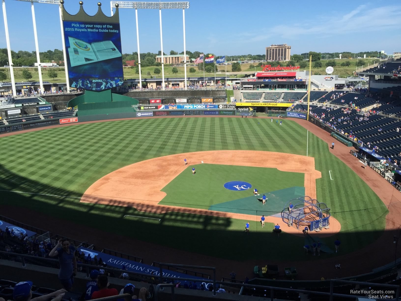 section 414, row h seat view  - kauffman stadium