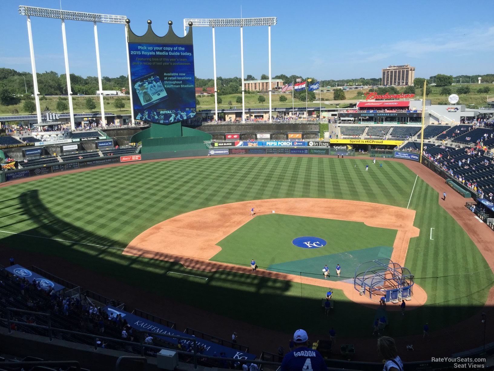 section 415, row h seat view  - kauffman stadium