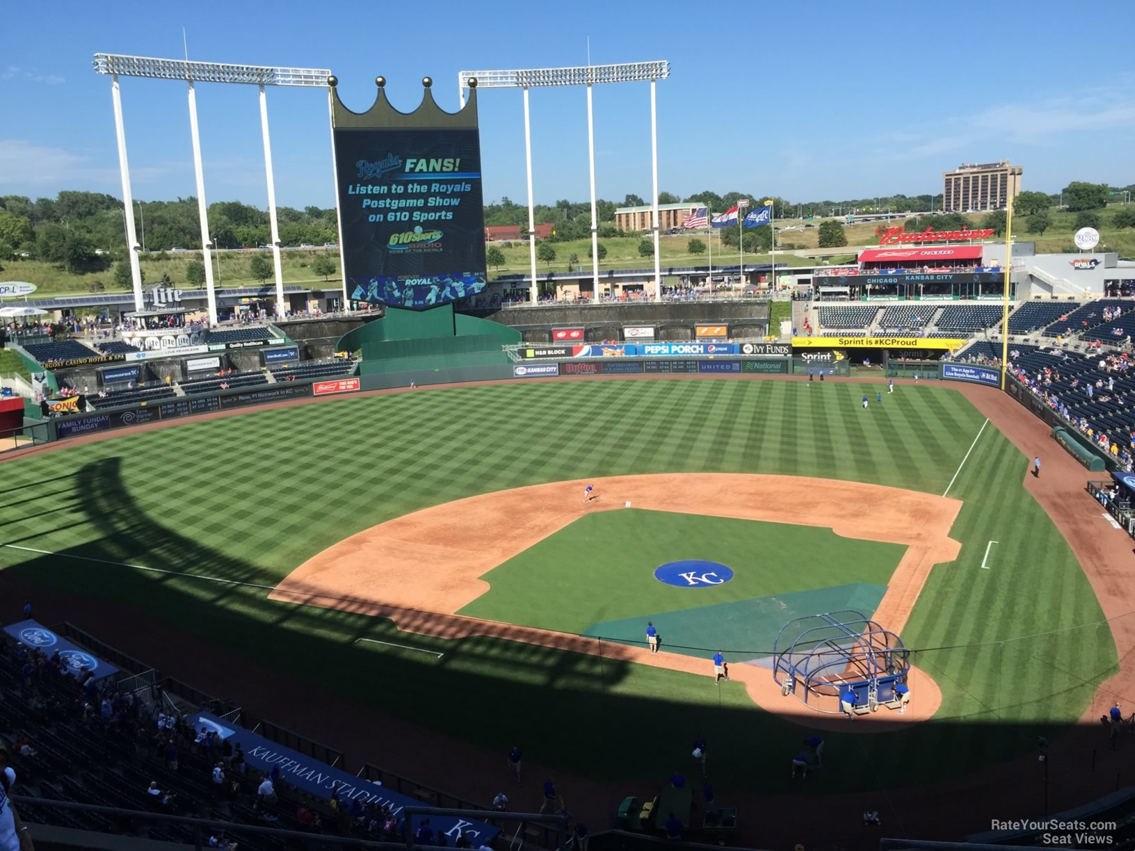 section 416, row h seat view  - kauffman stadium
