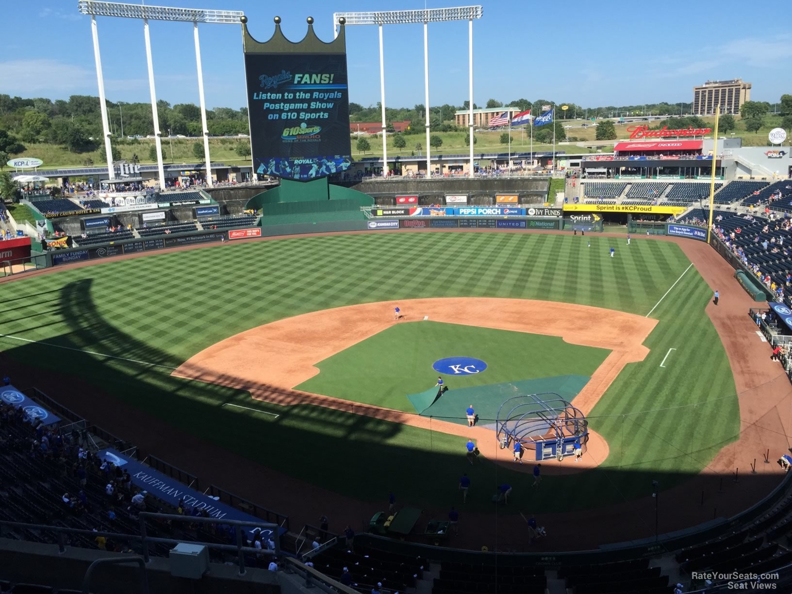 section 417, row h seat view  - kauffman stadium