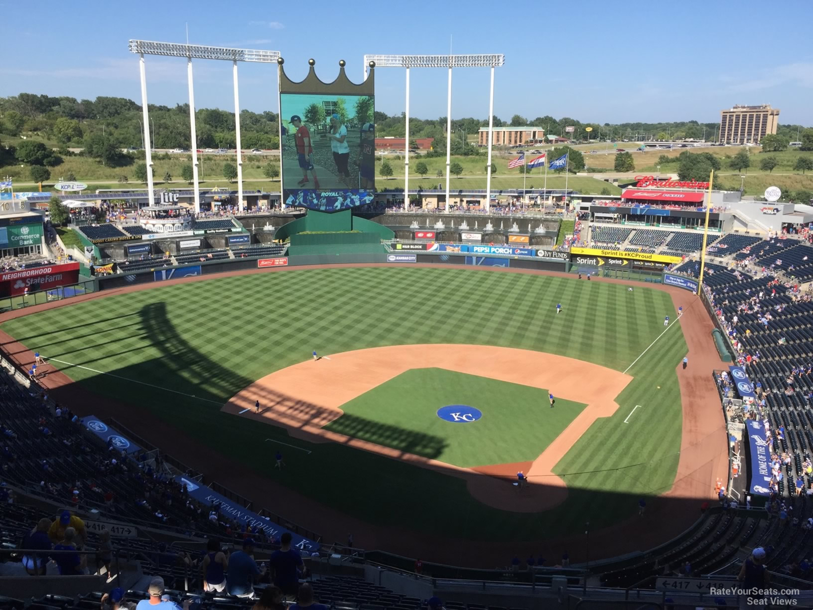 section 417, row hh seat view  - kauffman stadium