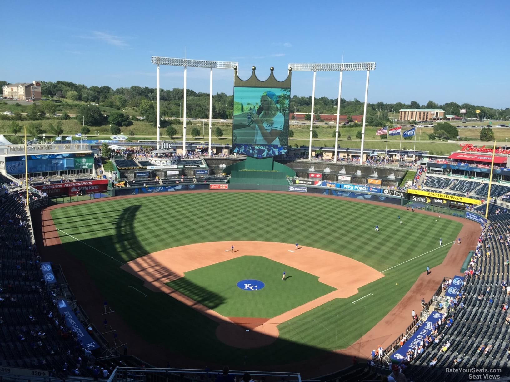 section 420, row hh seat view  - kauffman stadium