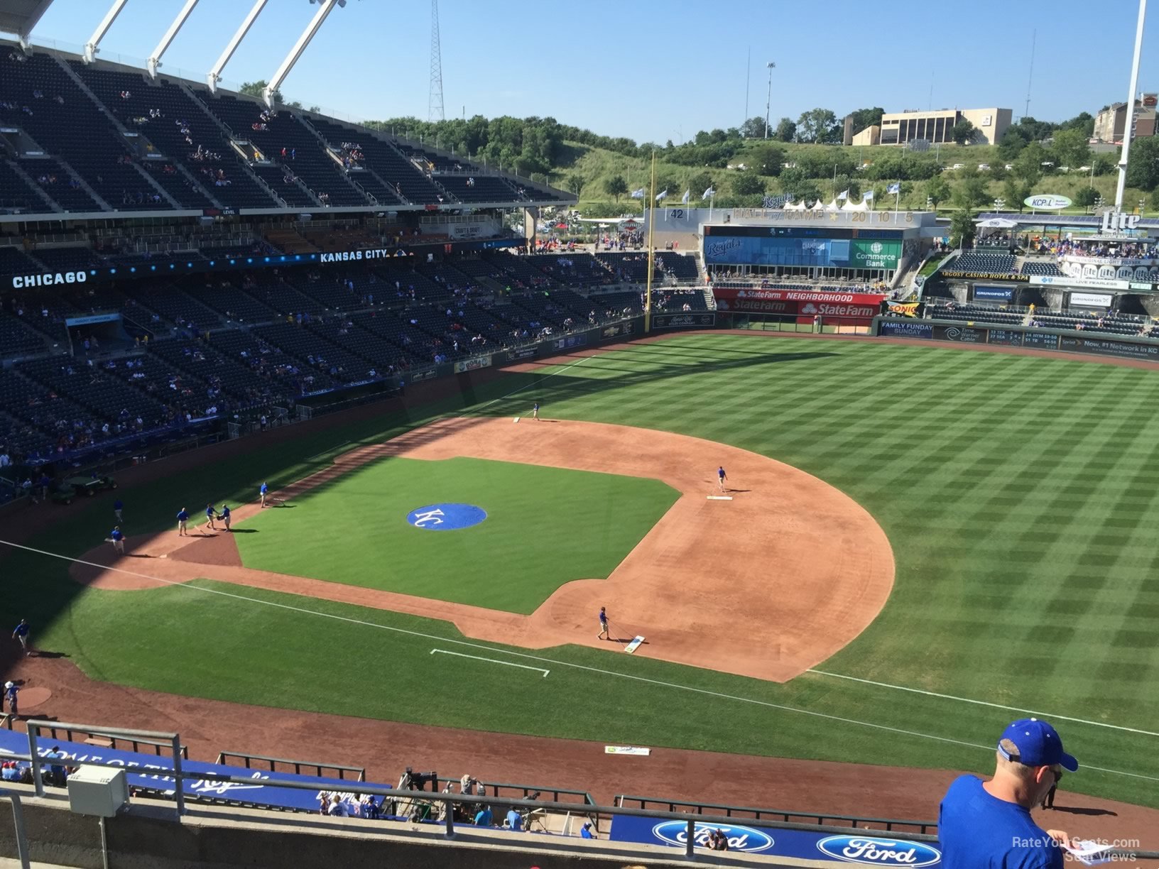 section 431, row h seat view  - kauffman stadium