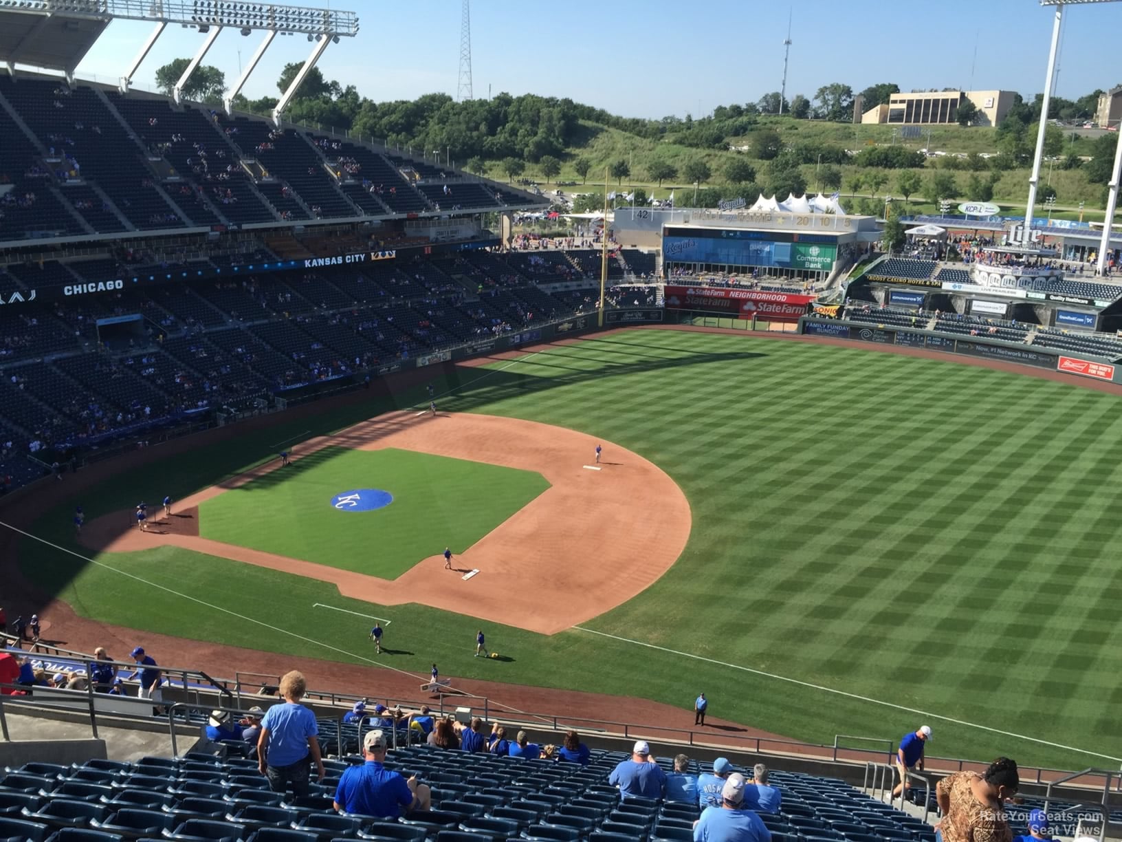 section 433, row hh seat view - kauffman stadium