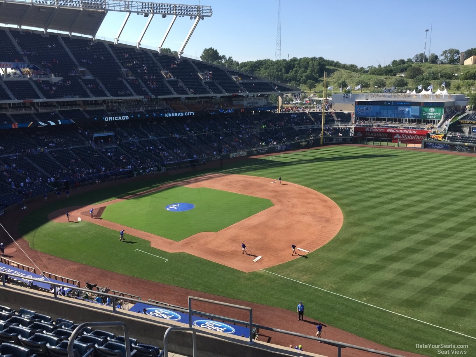 section 434, row h seat view  - kauffman stadium