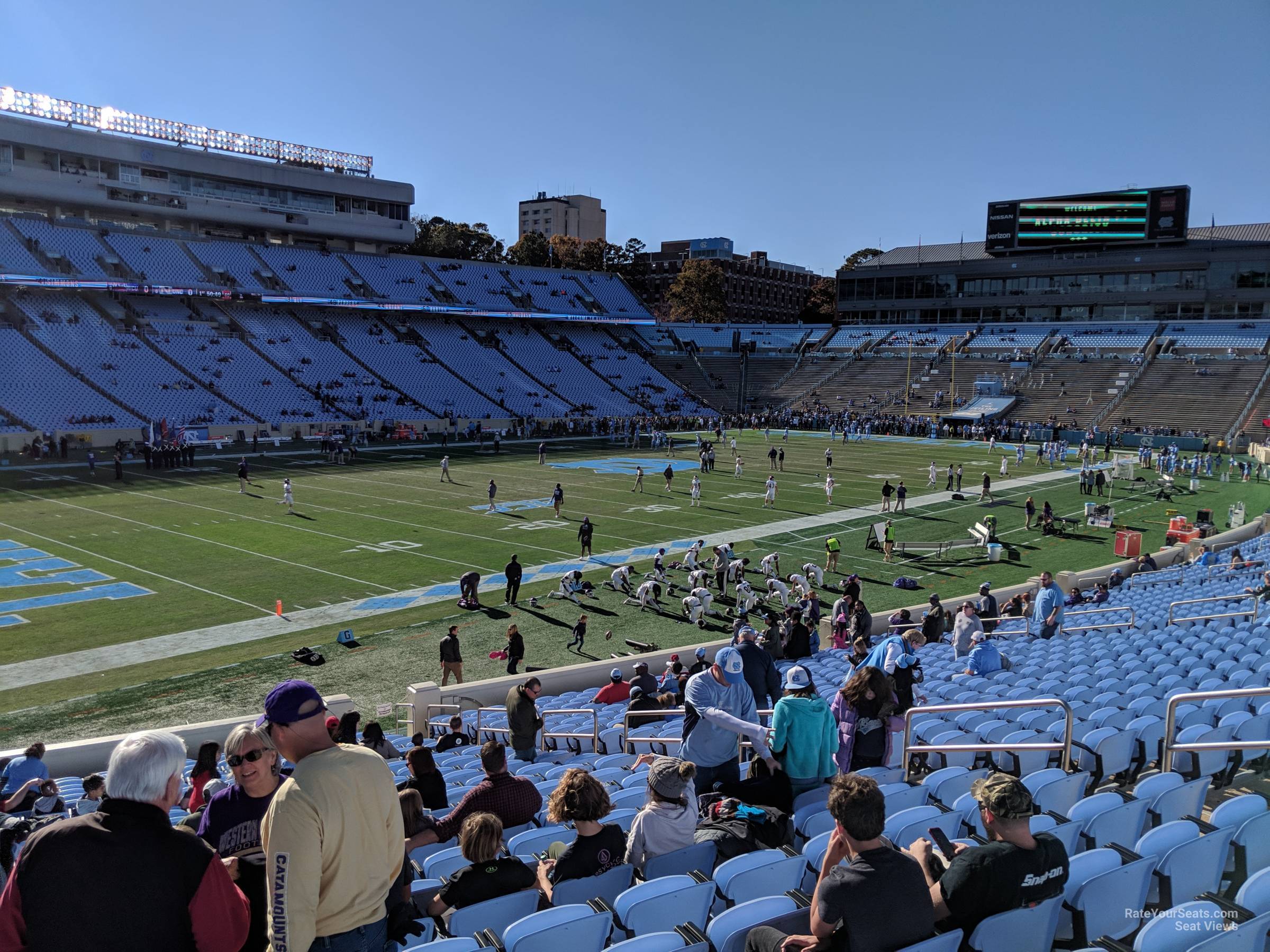 section 101, row aa seat view  - kenan memorial stadium