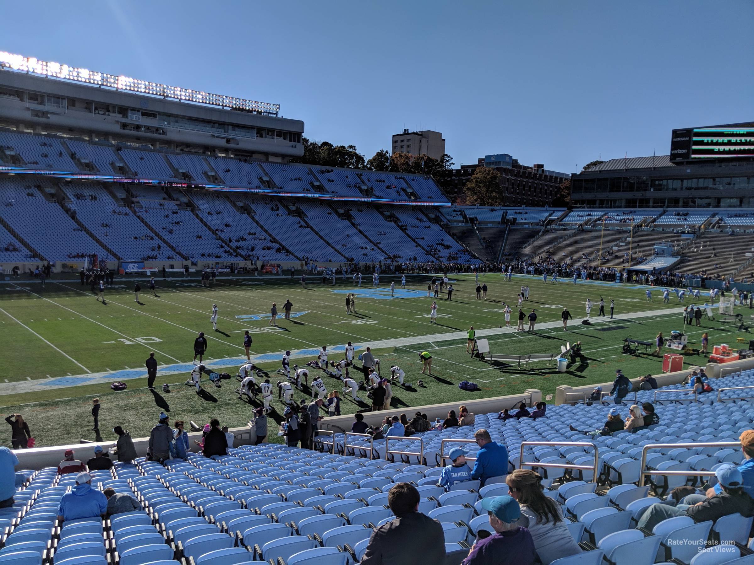 section 102, row aa seat view  - kenan memorial stadium