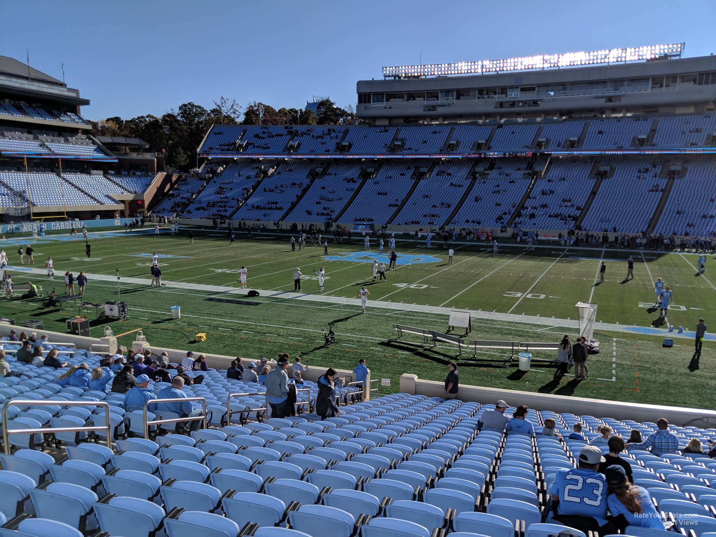 section 108, row aa seat view  - kenan memorial stadium