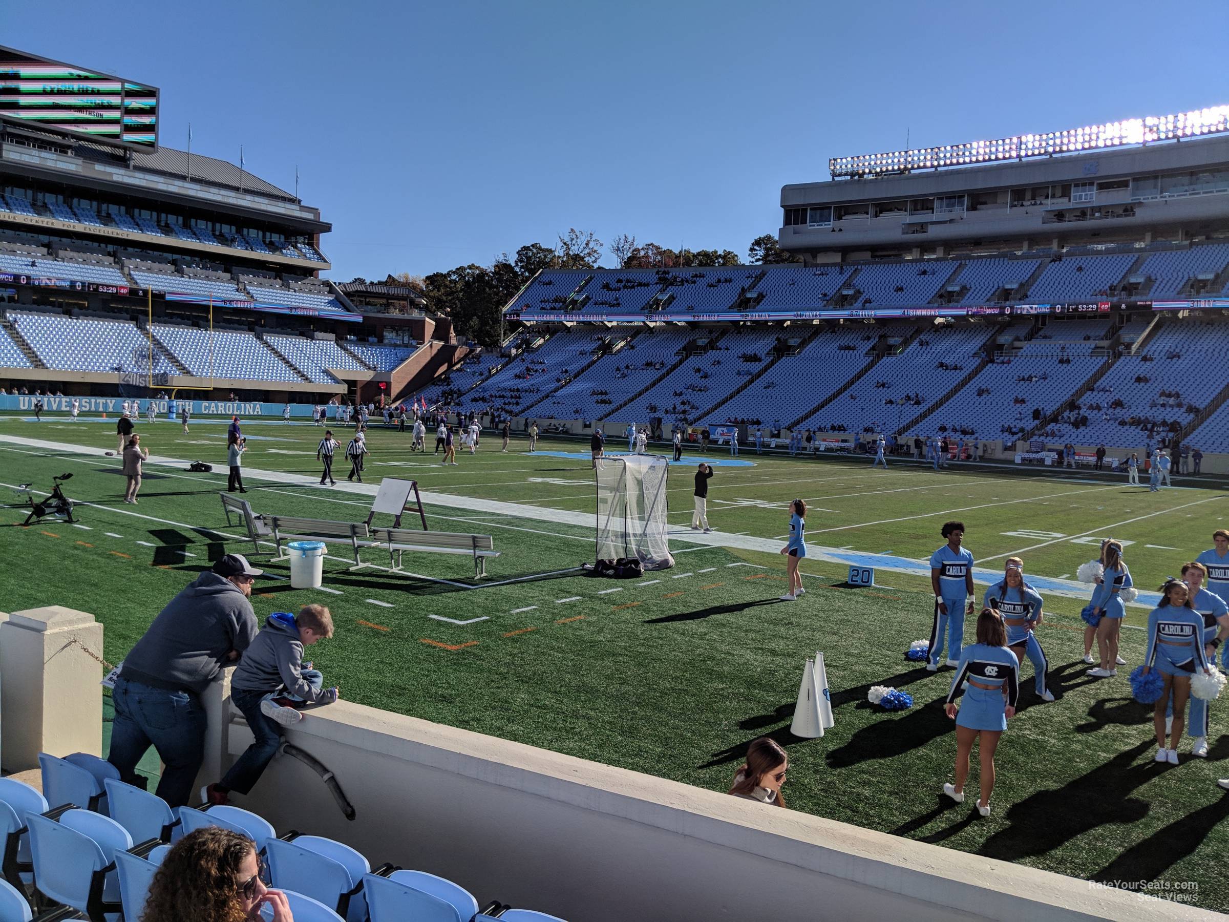 section 109, row f seat view  - kenan stadium