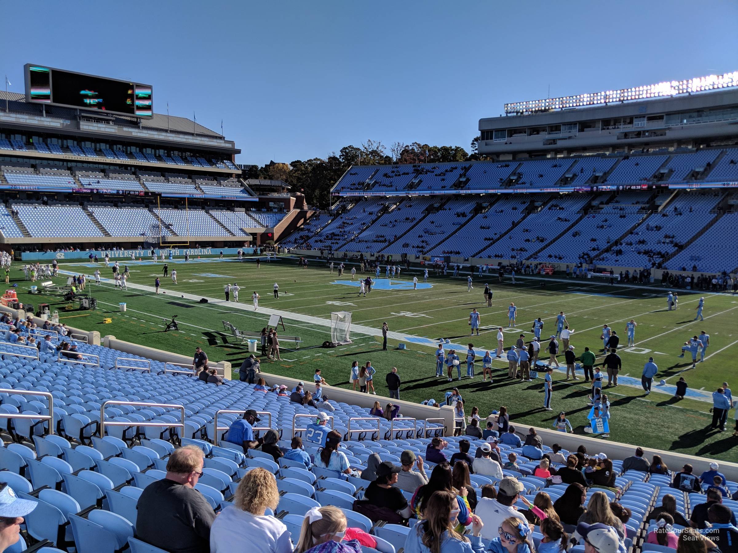 section 110, row aa seat view  - kenan memorial stadium