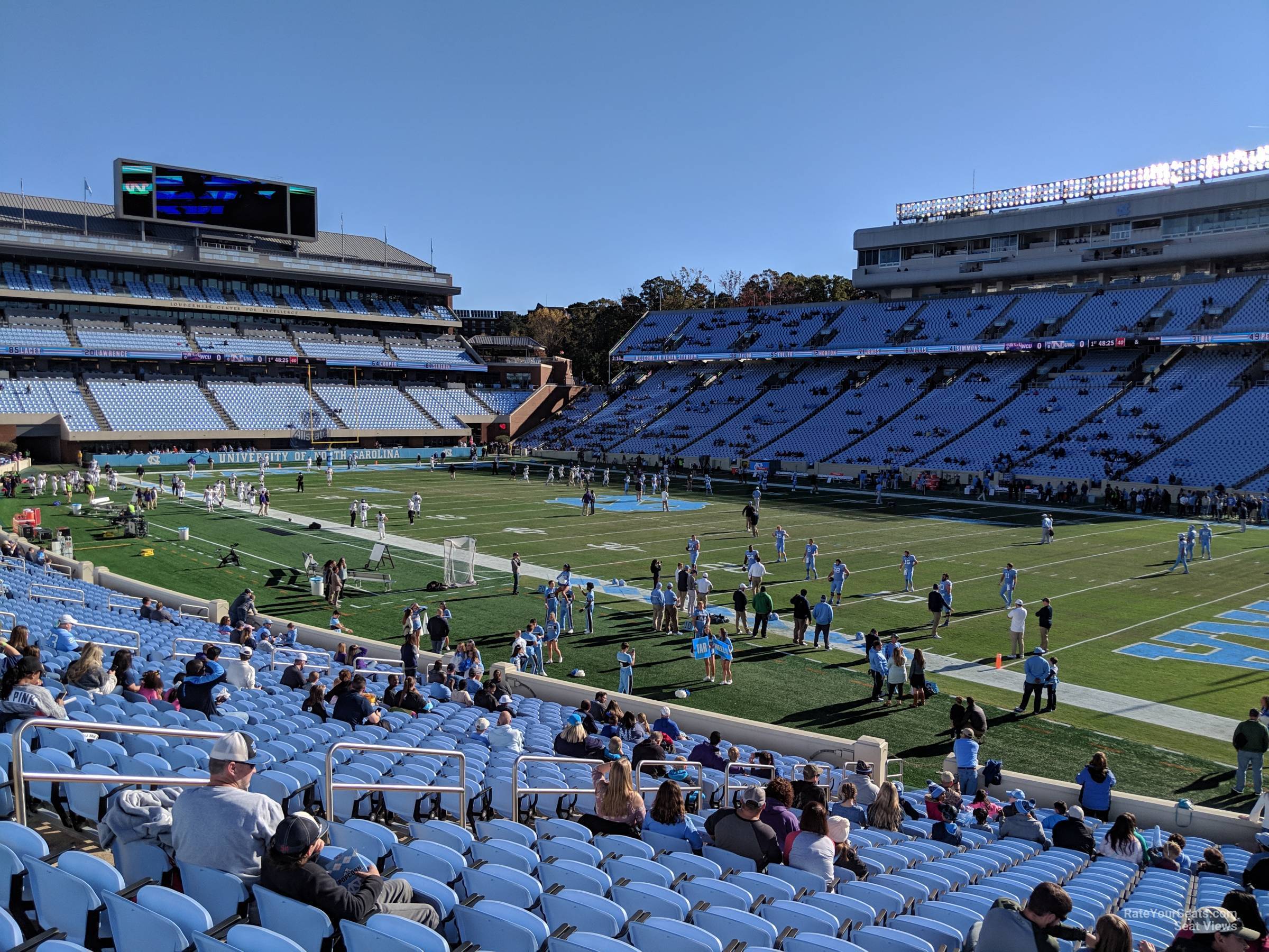 section 111, row aa seat view  - kenan memorial stadium