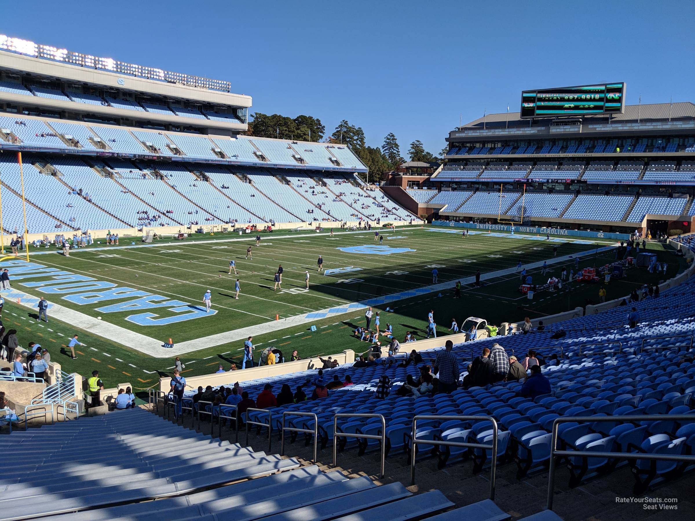 section 119, row jj seat view  - kenan memorial stadium