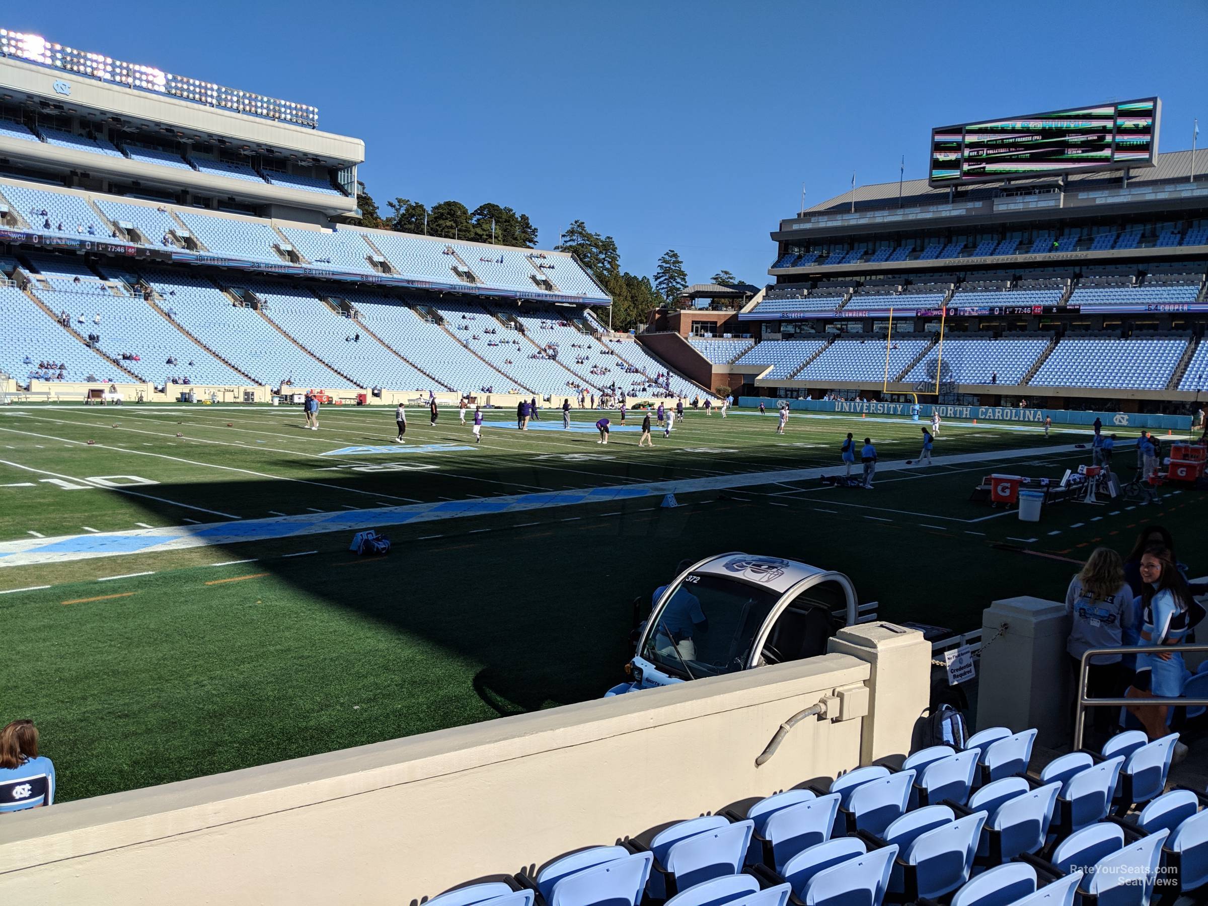 section 121, row f seat view  - kenan memorial stadium