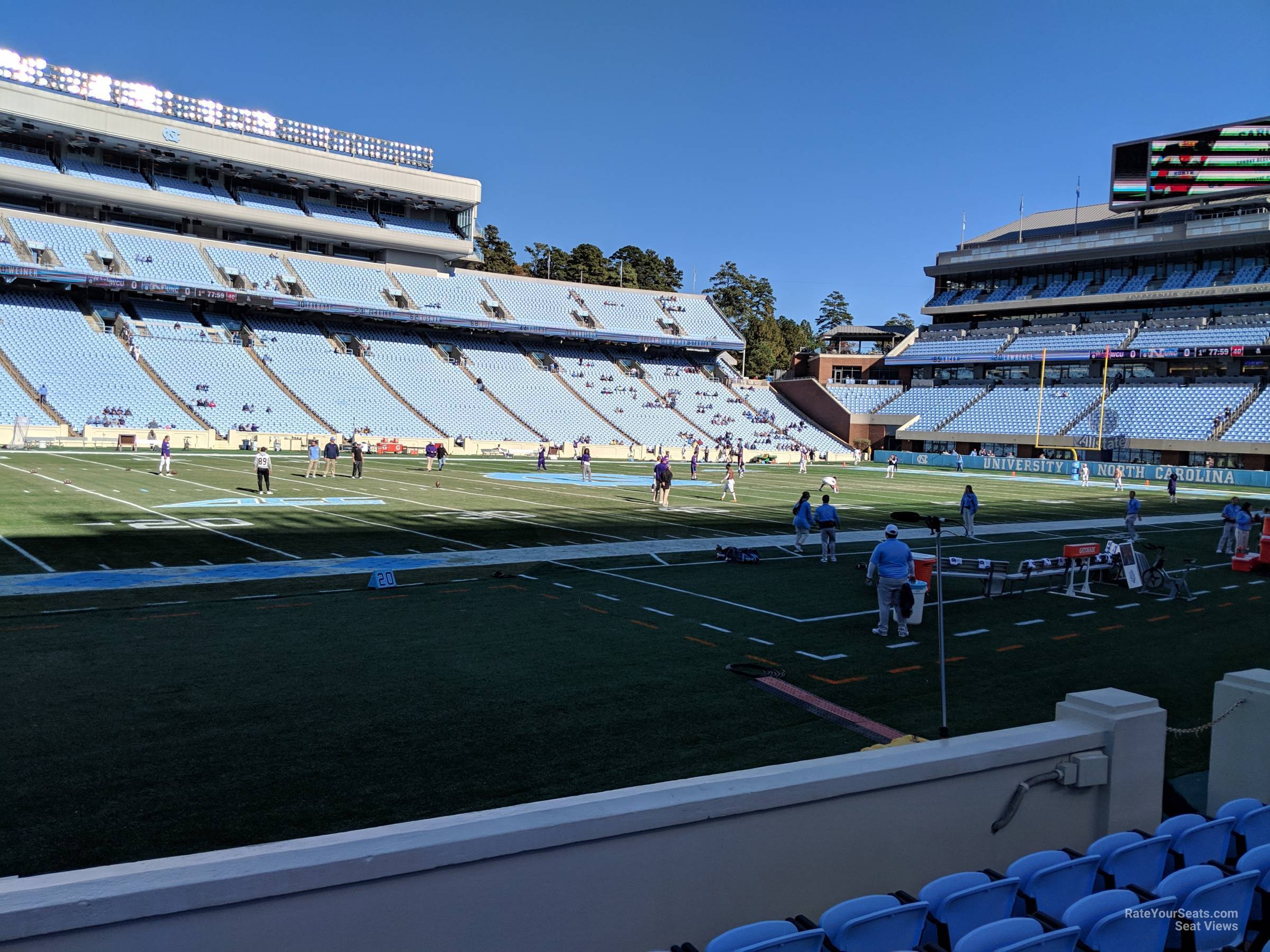 section 122, row f seat view  - kenan memorial stadium