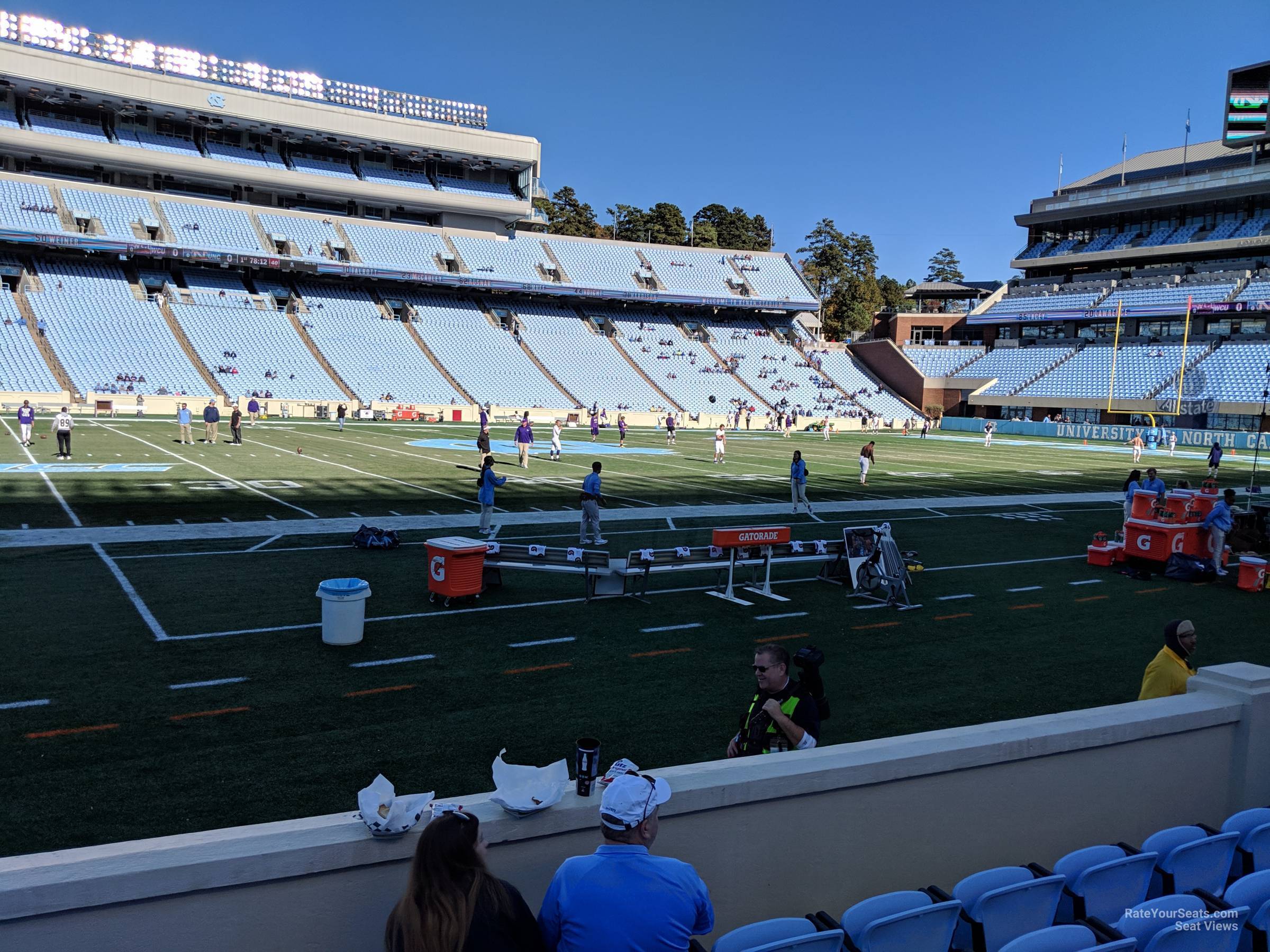 section 123, row f seat view  - kenan memorial stadium