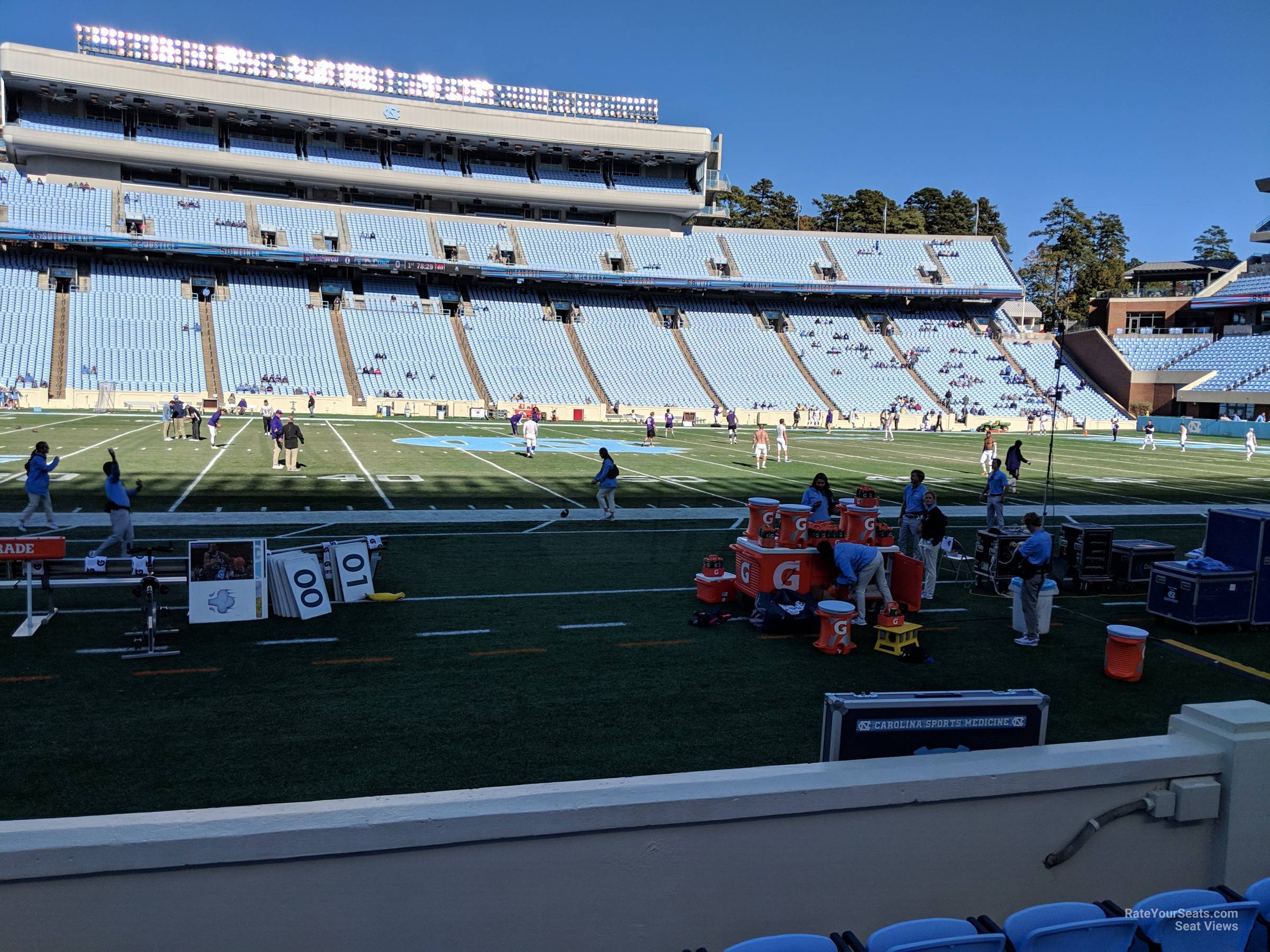 section 124, row f seat view  - kenan memorial stadium