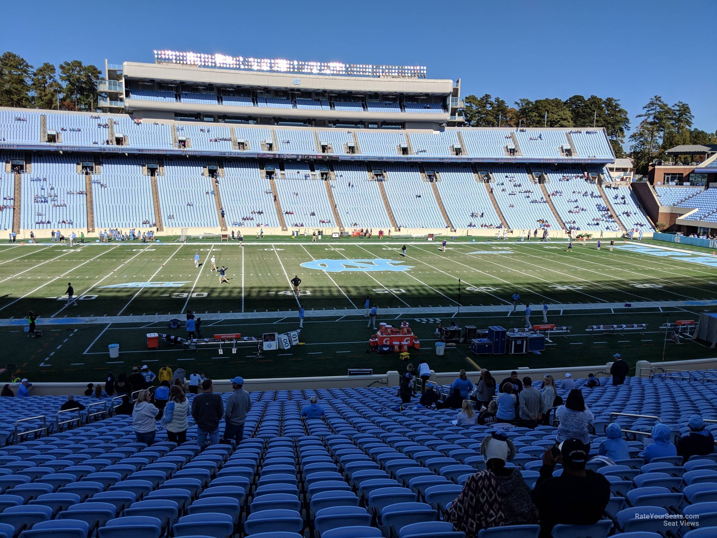 section 124, row jj seat view  - kenan stadium