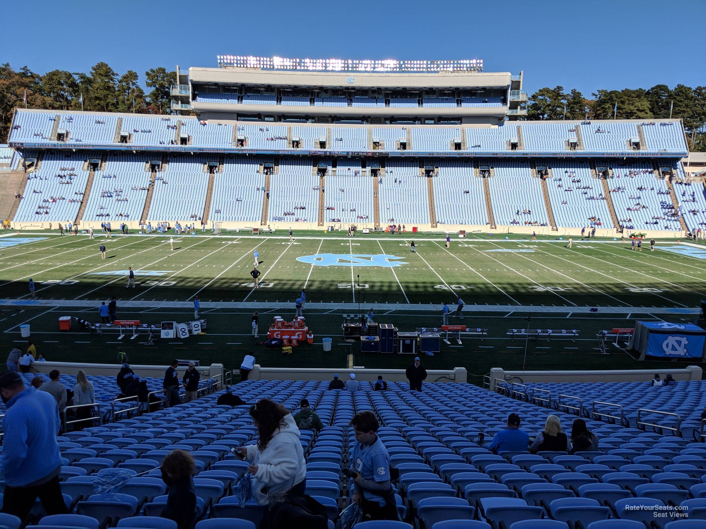 section 125, row jj seat view  - kenan memorial stadium