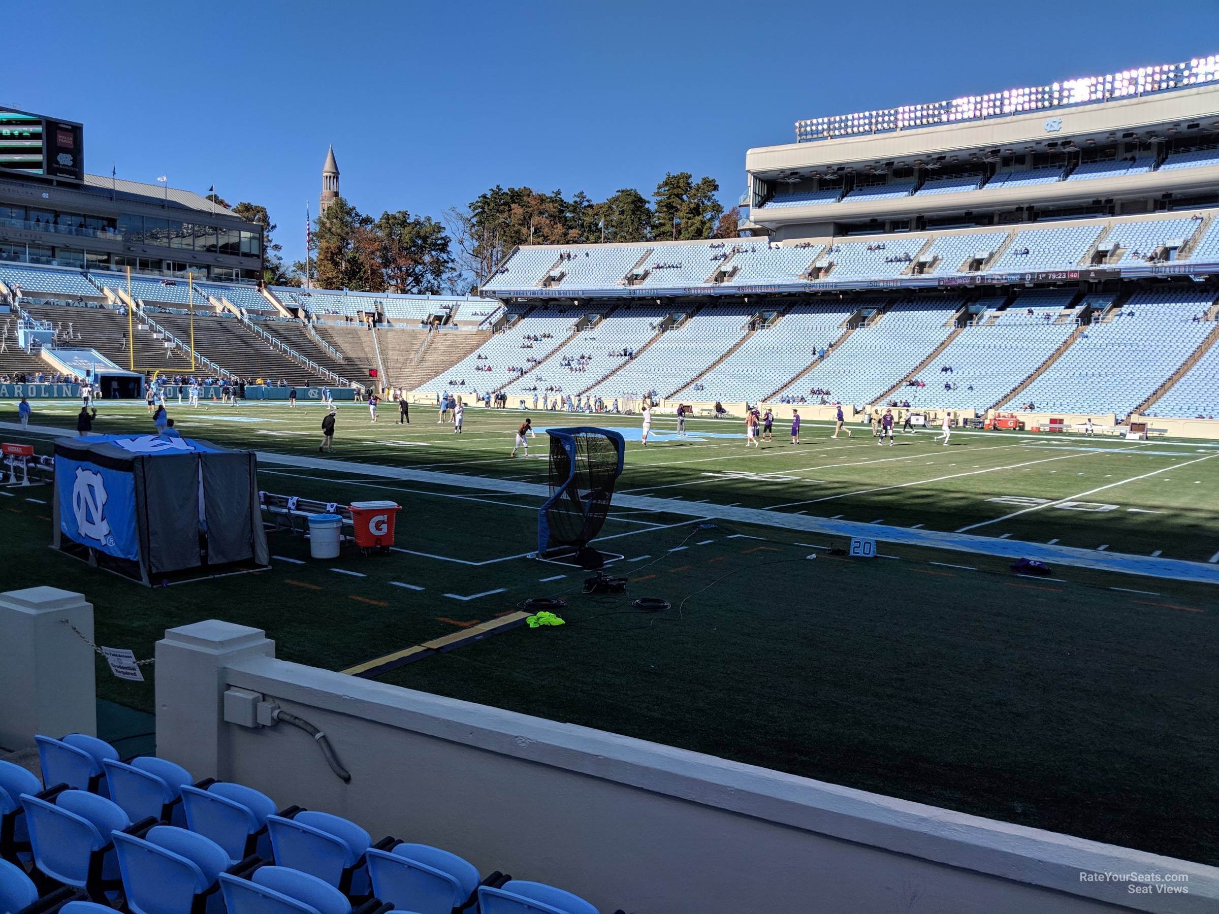 section 128, row f seat view  - kenan memorial stadium