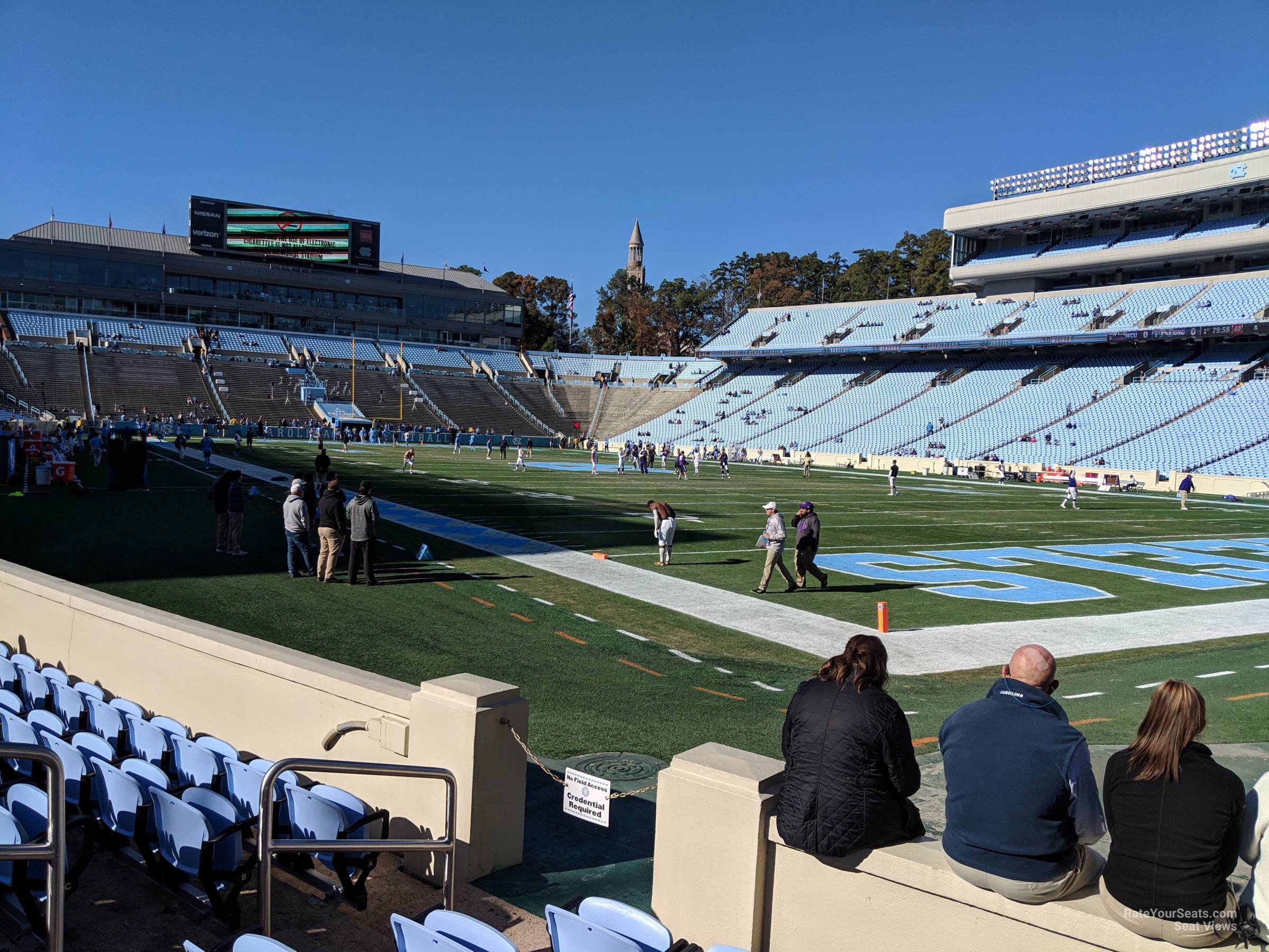 section 131, row f seat view  - kenan memorial stadium