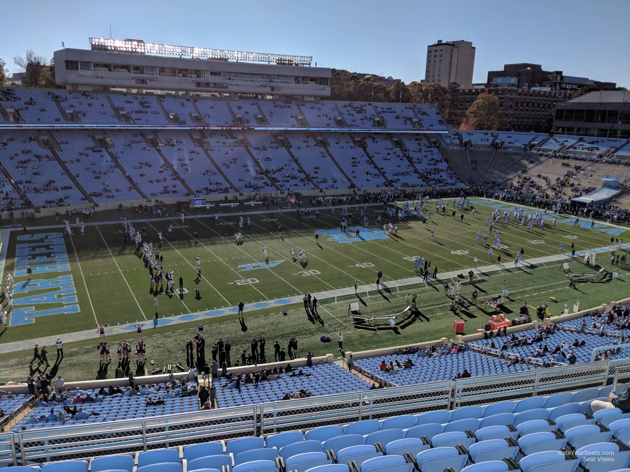 section 202, row k seat view  - kenan memorial stadium