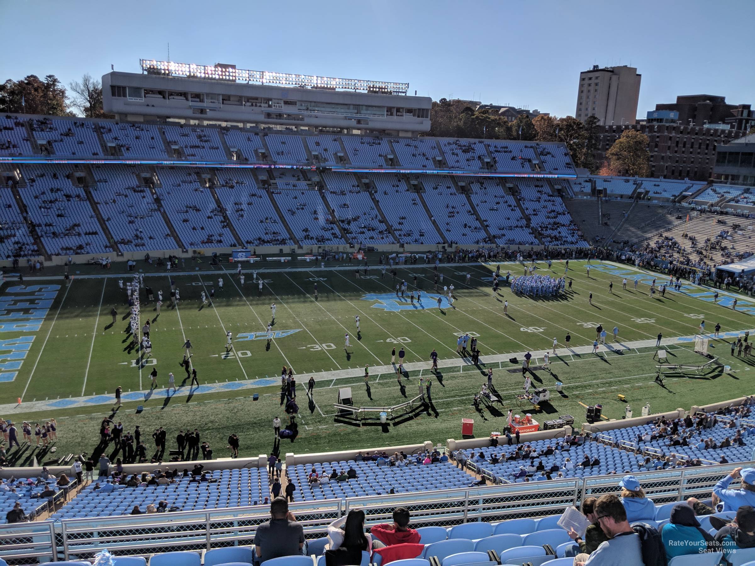 section 203, row k seat view  - kenan memorial stadium