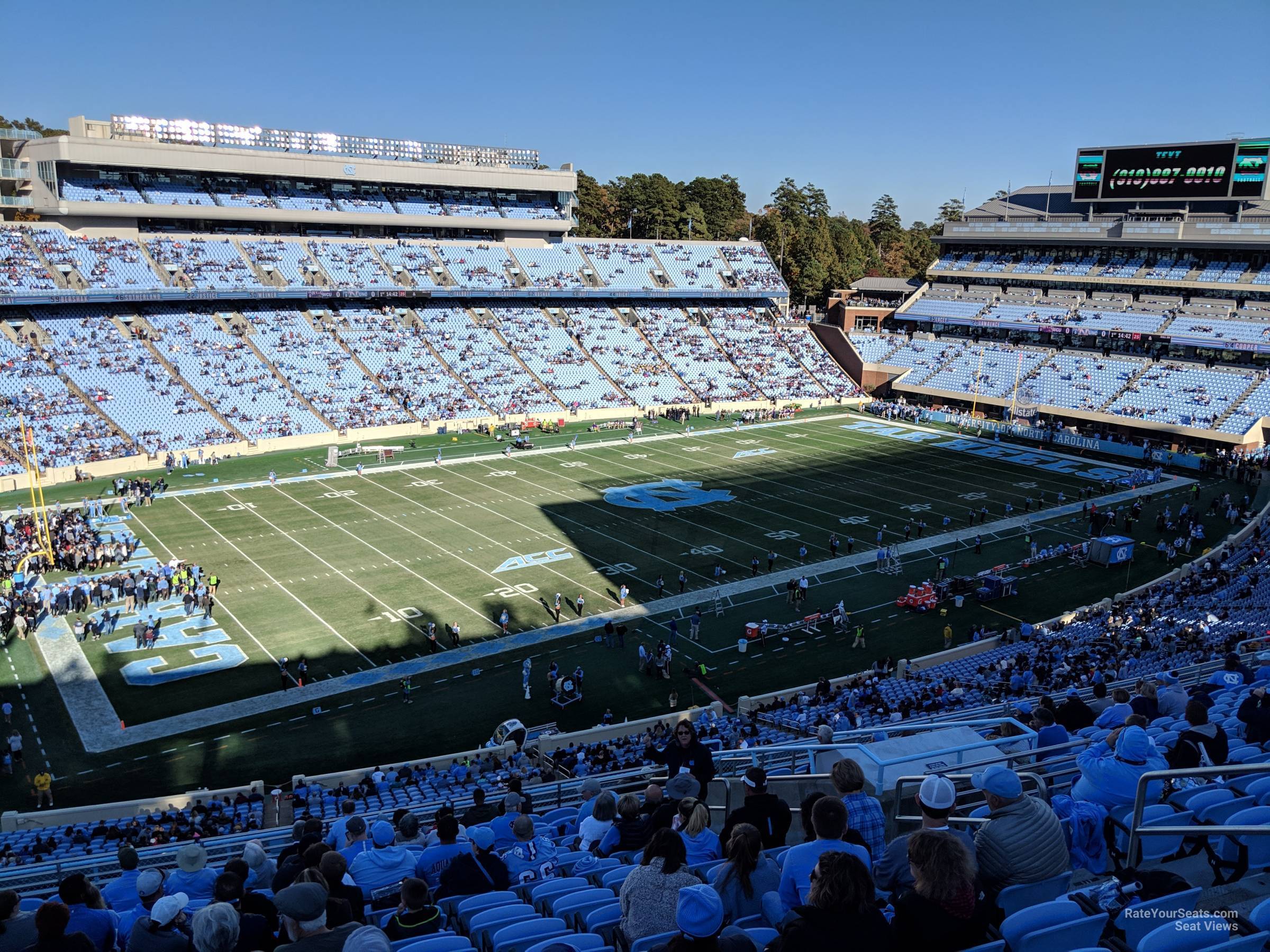 section 220, row t seat view  - kenan memorial stadium