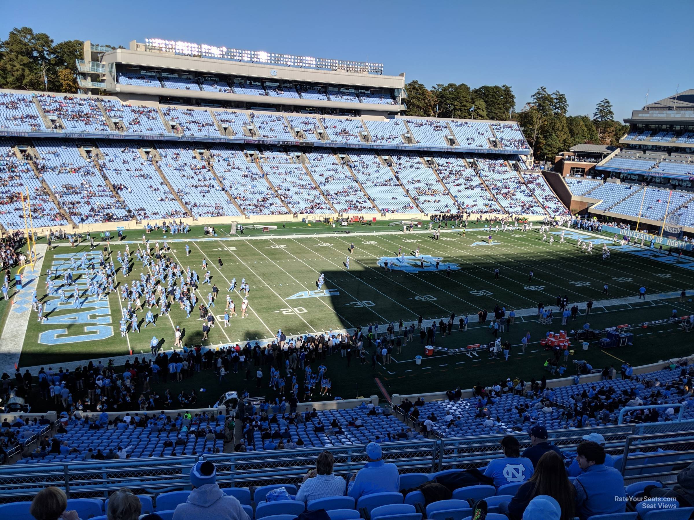 section 221, row k seat view  - kenan memorial stadium