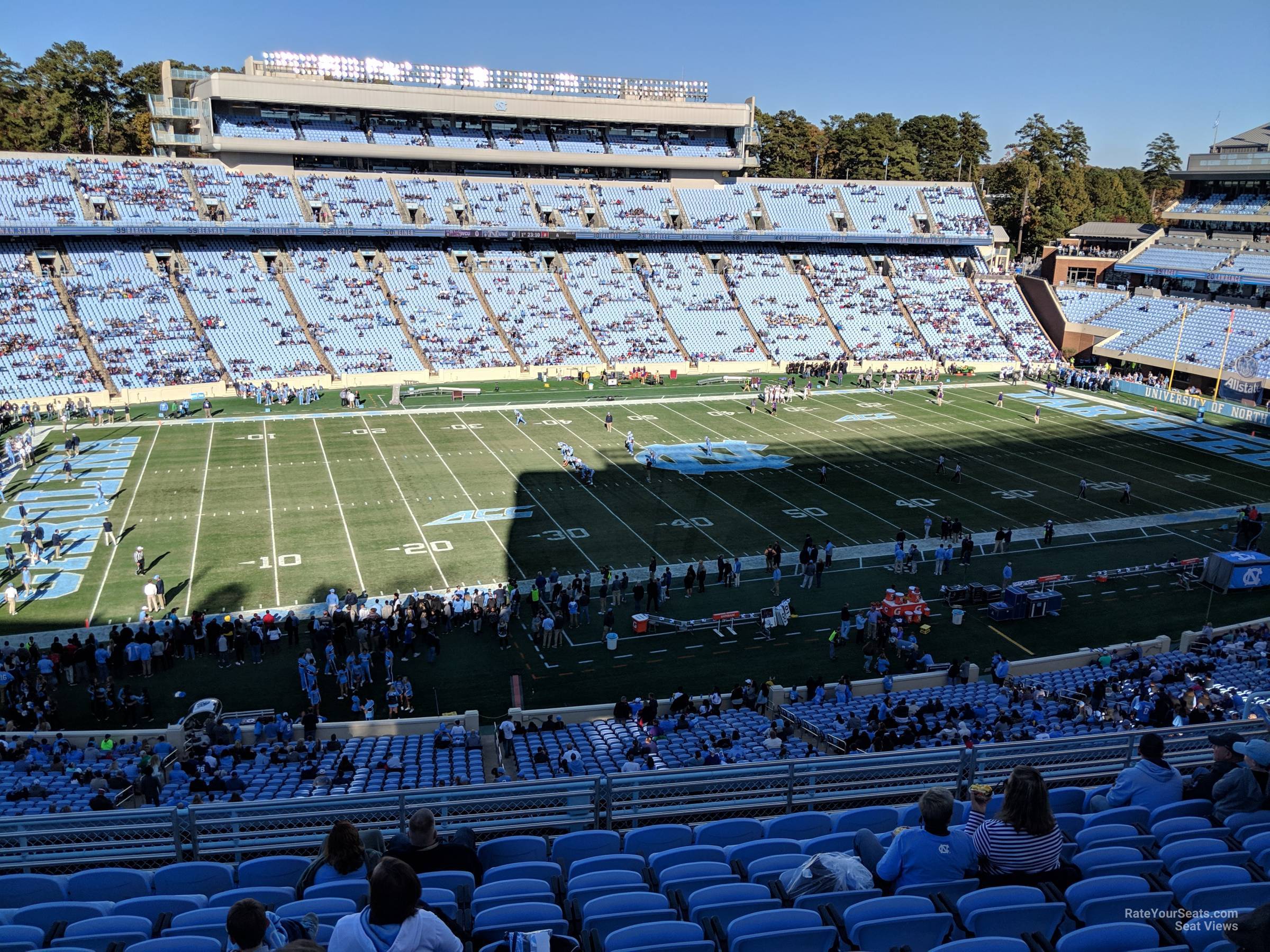 section 222, row k seat view  - kenan memorial stadium