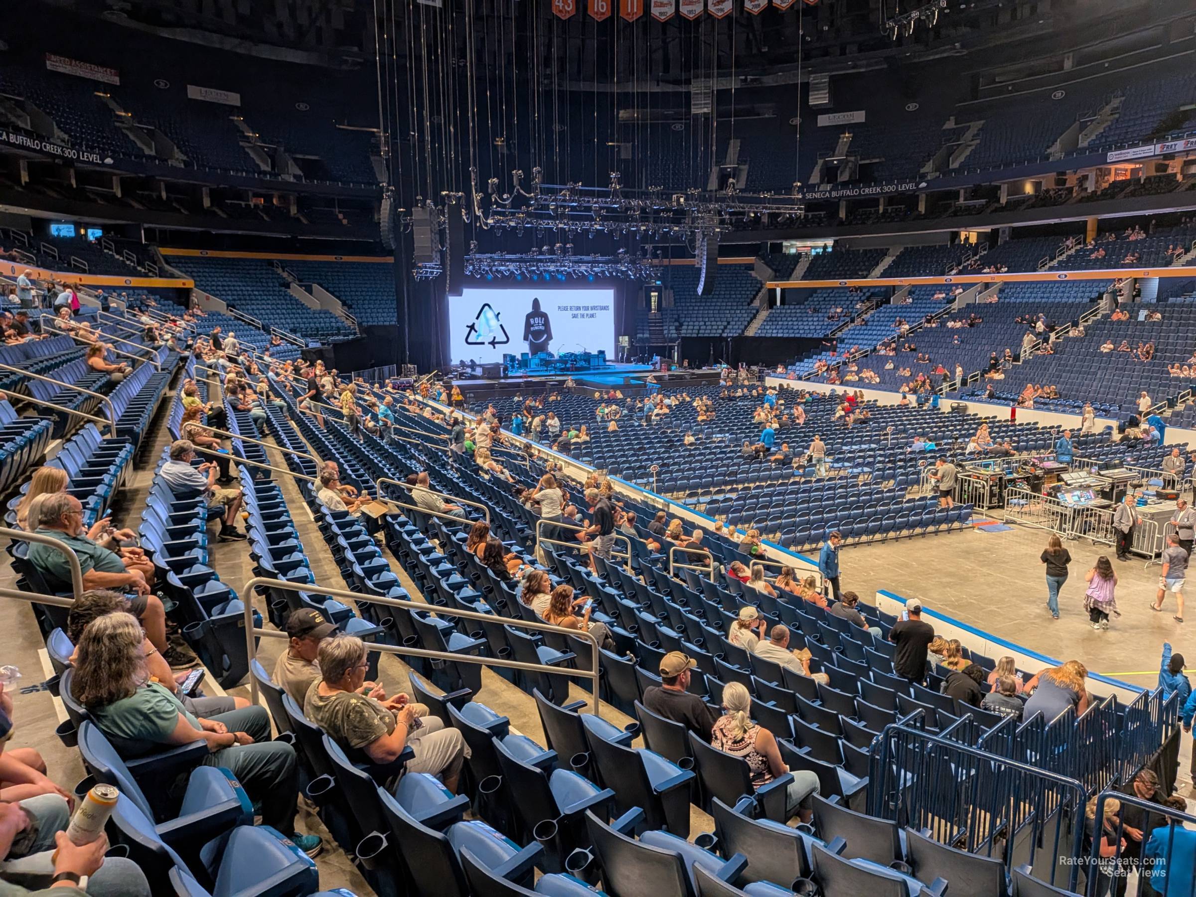 section 102, row 16 seat view  for concert - keybank center