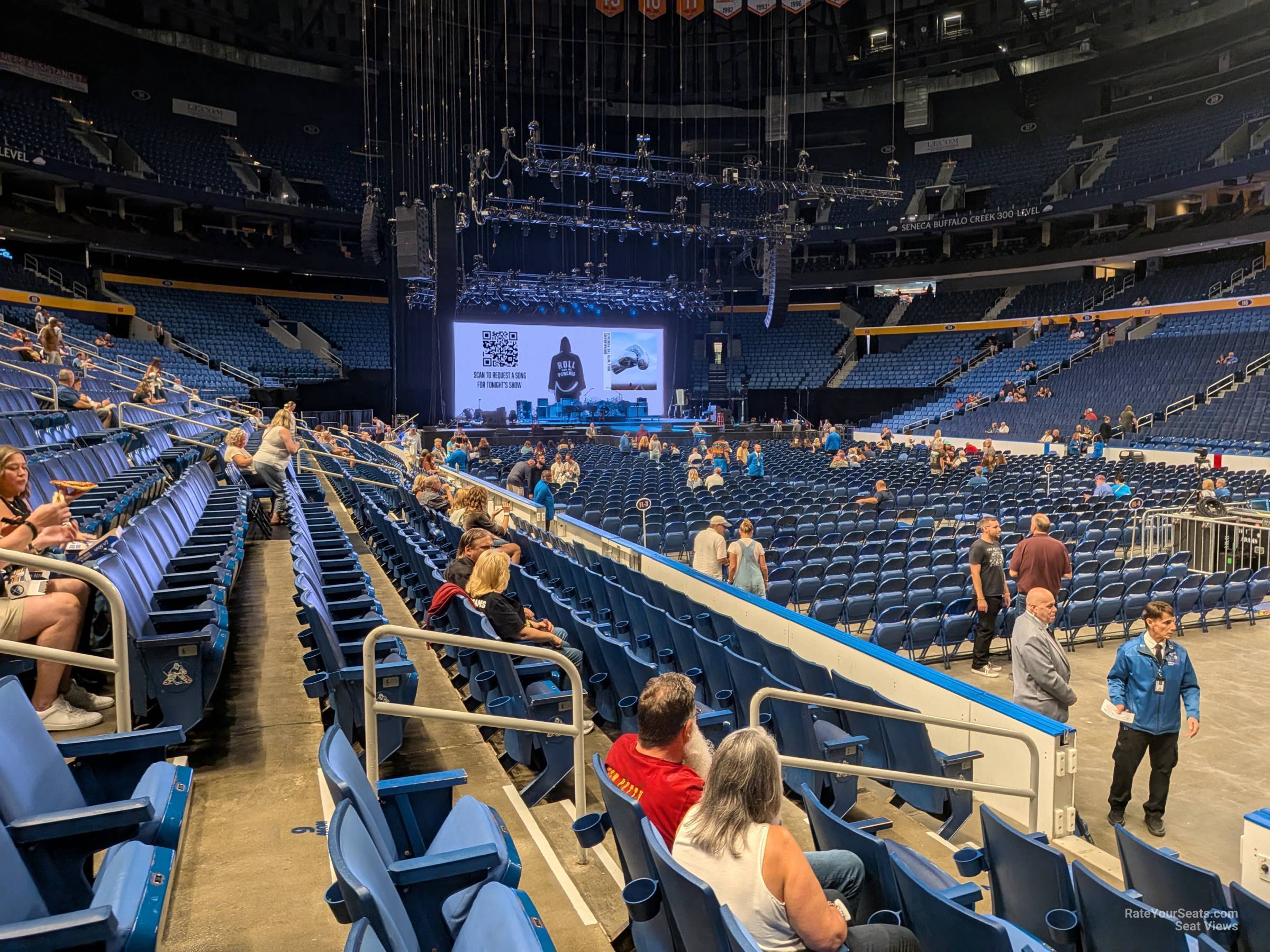 section 103, row 6 seat view  for concert - keybank center