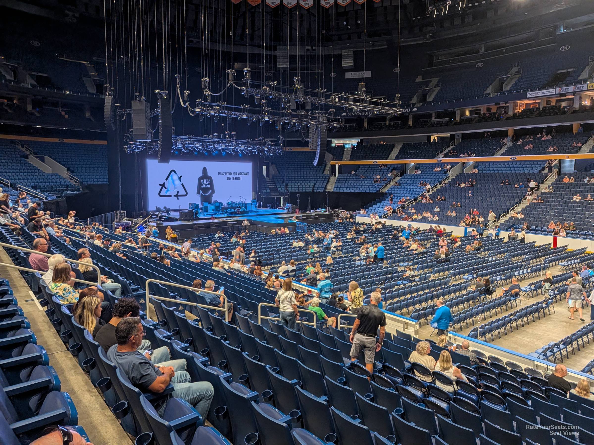 section 104, row 16 seat view  for concert - keybank center