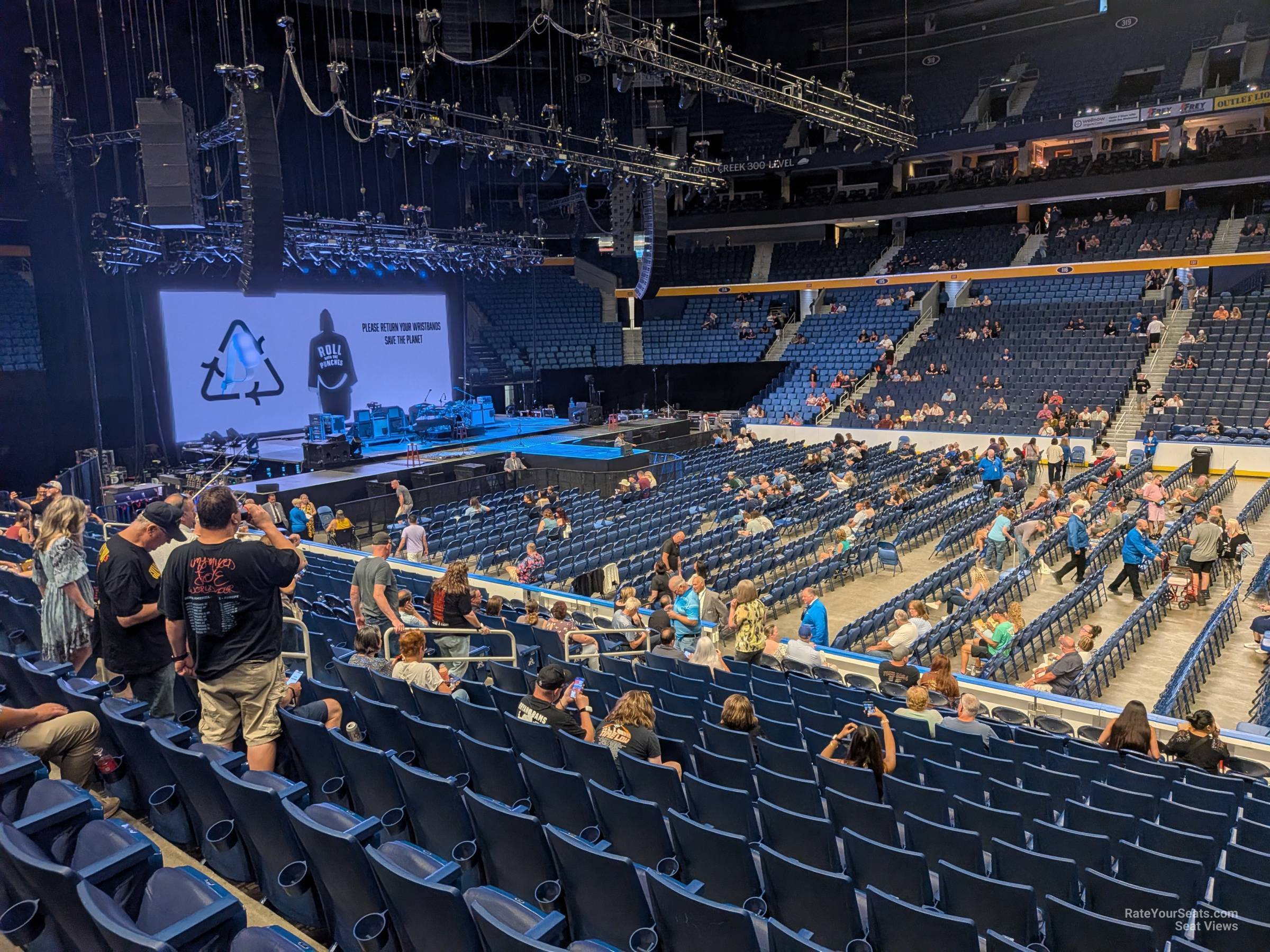 section 105, row 16 seat view  for concert - keybank center