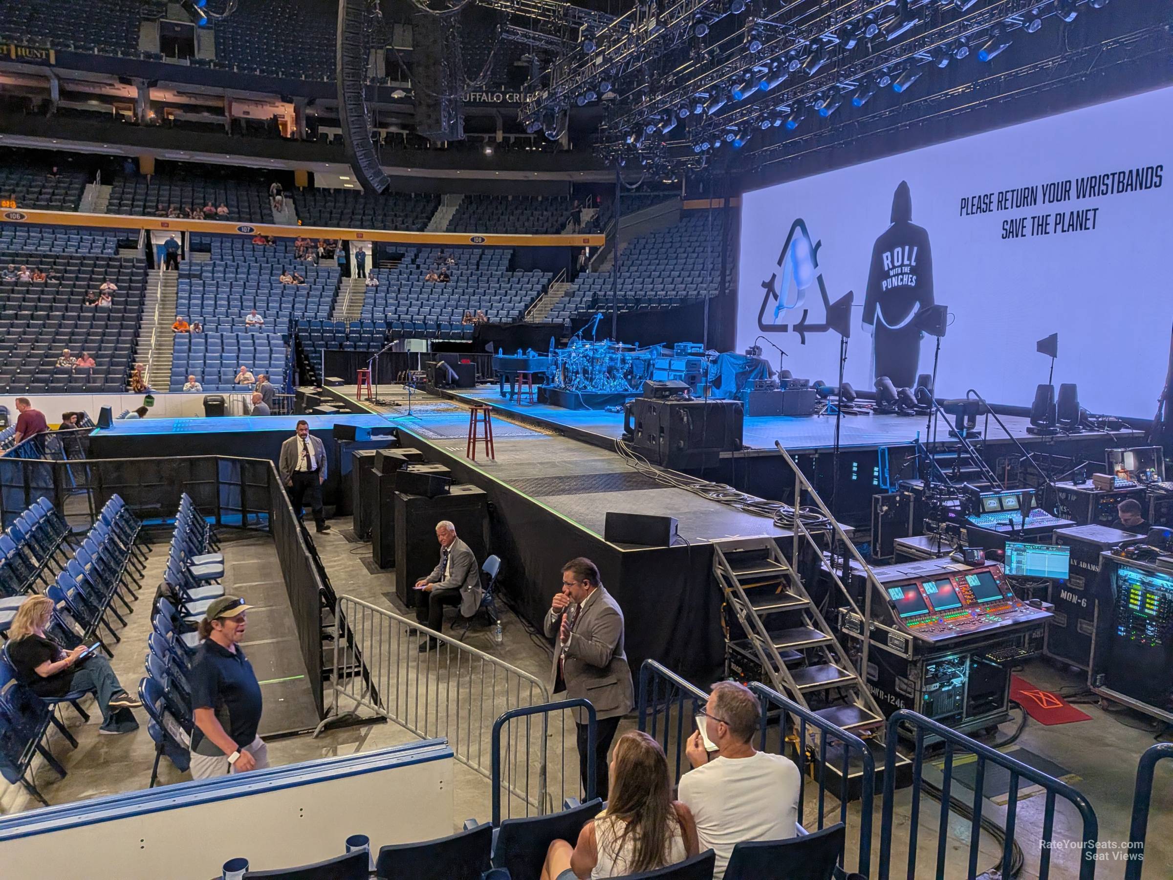 section 115, row 6 seat view  for concert - keybank center