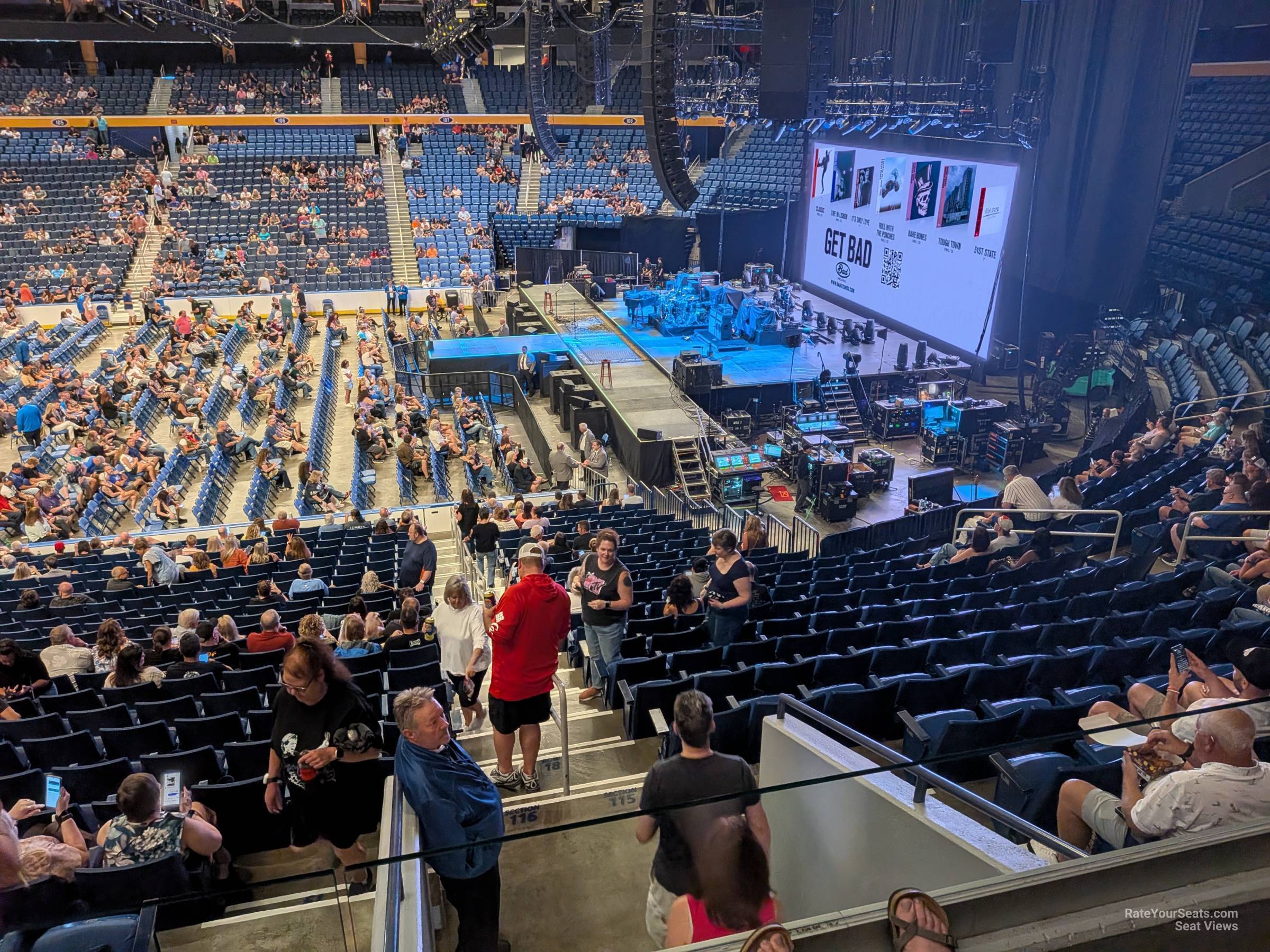 section 216, row 3 seat view  for concert - keybank center
