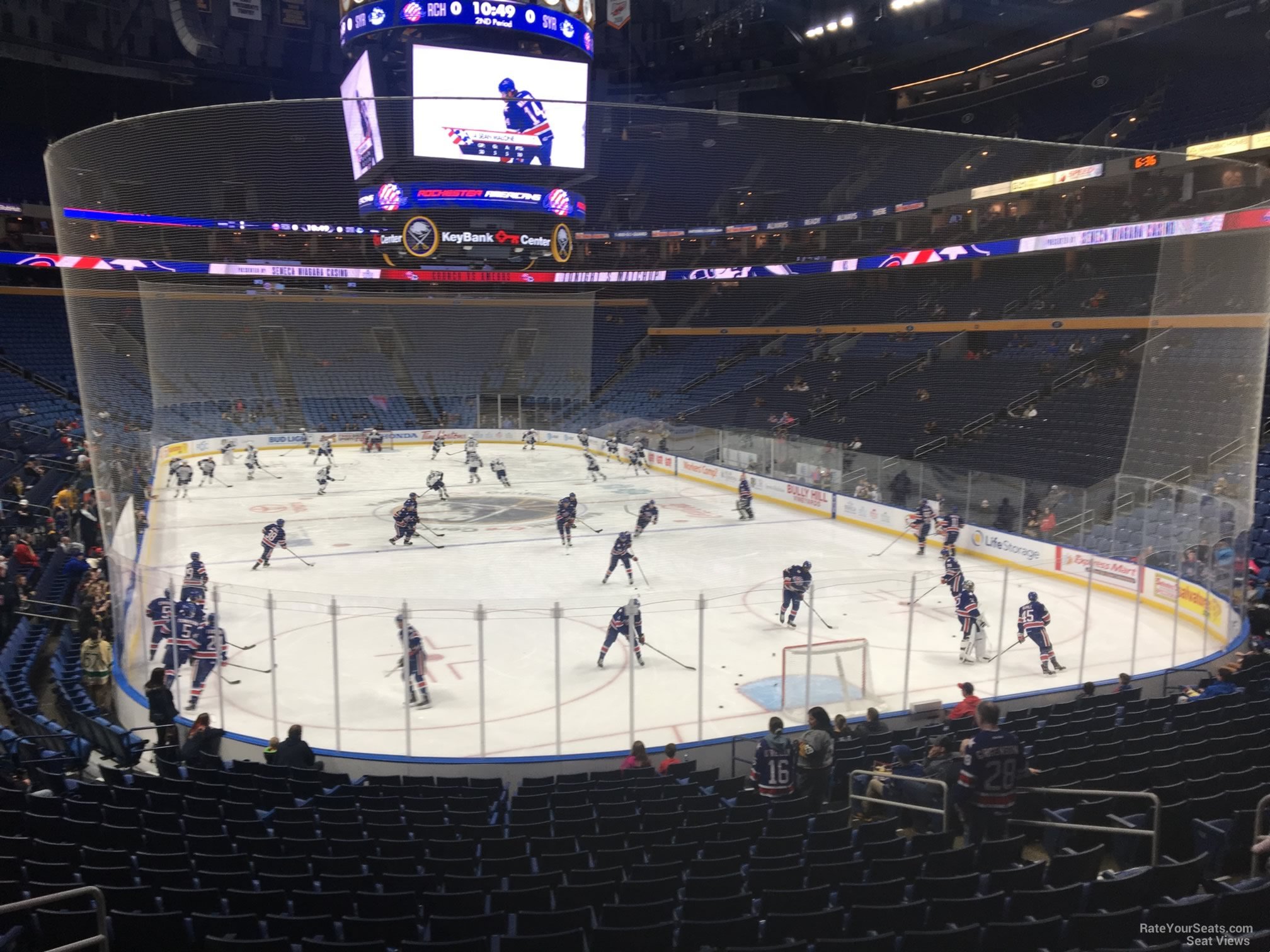 section 100, row 22 seat view  for hockey - keybank center