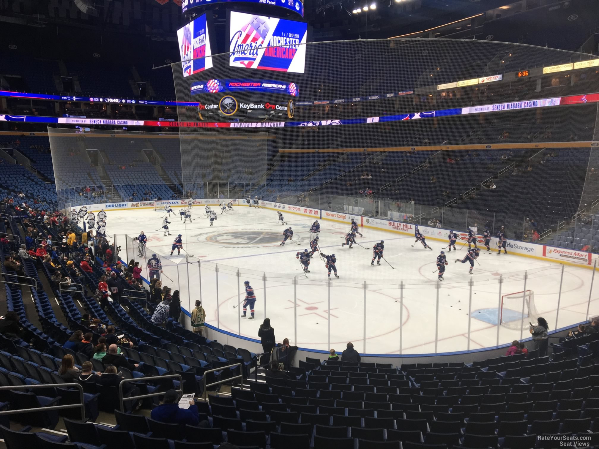 section 101, row 22 seat view  for hockey - keybank center