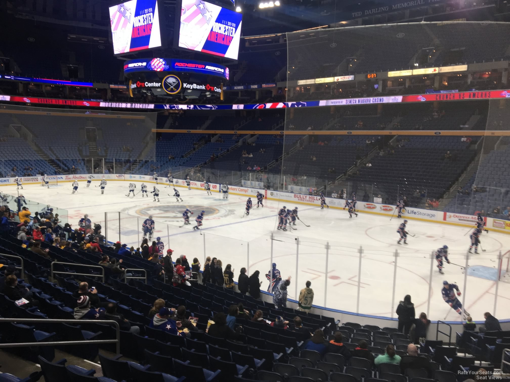 section 102, row 22 seat view  for hockey - keybank center