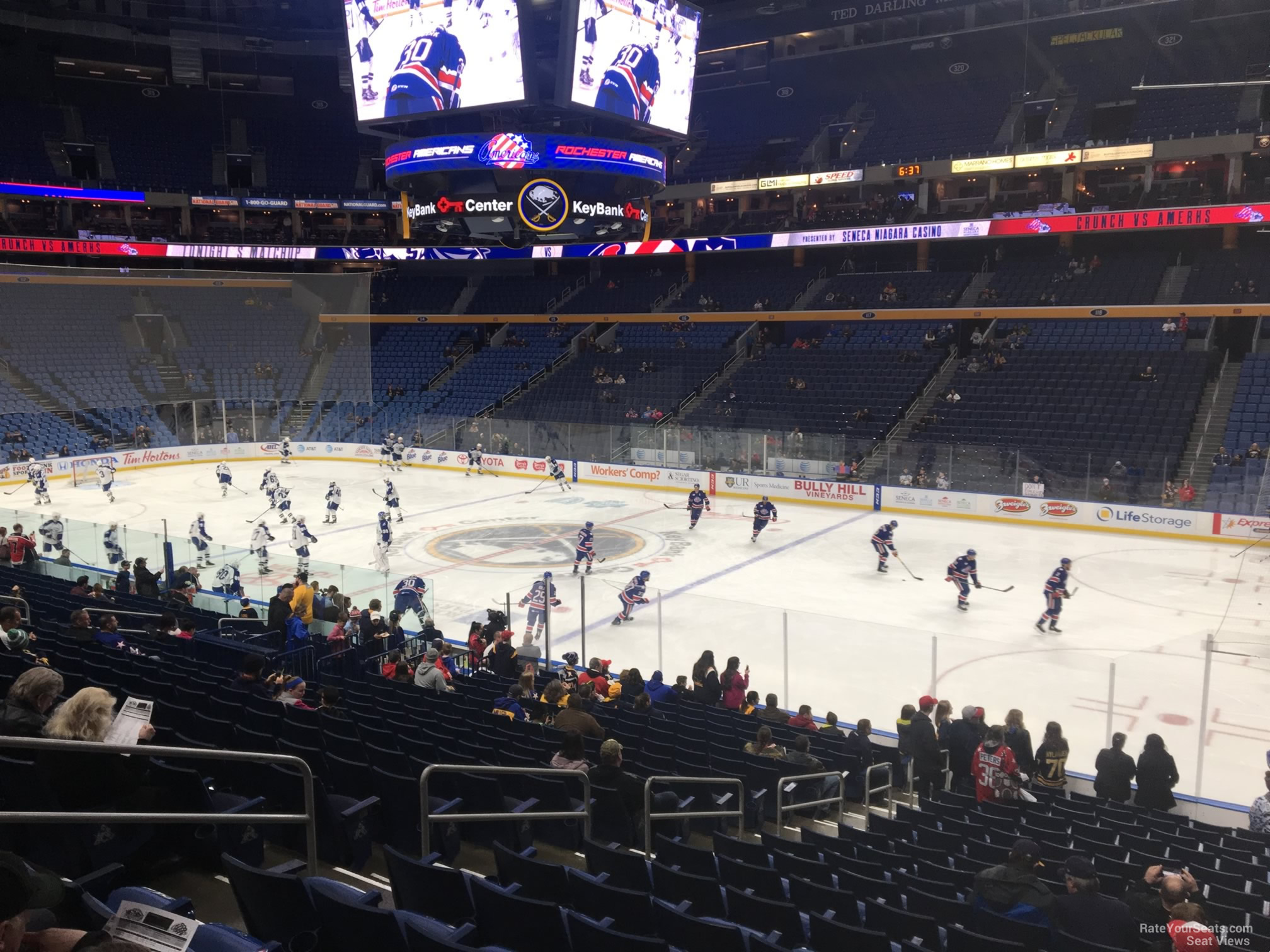 section 103, row 22 seat view  for hockey - keybank center